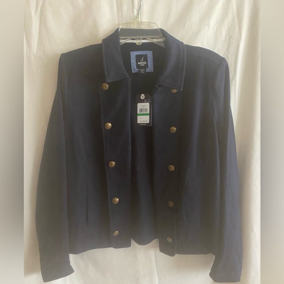 Nautical Navy Blue Women's Jacket - Picture 1 of 6
